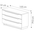 Smart Italian Walnut 3 Drawer Chest thumbnail 3