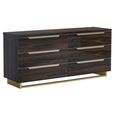 Smart Italian Walnut 6 Drawer Wide Chest thumbnail 2
