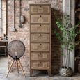 Tallboy Multi Drawer Gold Metal 7 Drawer Chest thumbnail