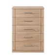 Luxor 3+4 Rustic Oak 5 Drawer Chest thumbnail 2