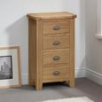 Hopewood Oak 4 Drawer Tall Chest thumbnail 2