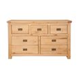Melbourne Natural Oak 7 Drawer Wide Chest thumbnail 3