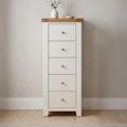 Melbourne White Painted 5 Drawer Tall Chest thumbnail