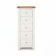 Melbourne White Painted 5 Drawer Tall Chest thumbnail 2