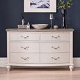 Montreux Grey Washed Oak and Soft Grey 6 Drawer Wide Chest thumbnail