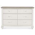 Montreux Grey Washed Oak and Soft Grey 6 Drawer Wide Chest thumbnail 3