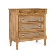 Bellecour Rattan and Teak Wood 3 Drawer Narrow Chest thumbnail 2