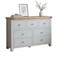 Melbourne French Grey Painted 7 Drawer Wide Chest thumbnail 2