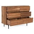 Woodland Natural Acacia Wood 6 Drawer Wide Chest  thumbnail 3