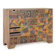 Holi Natural Mango Wood Hand Painted Multi Drawer Wide Chest thumbnail 2