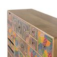 Holi Natural Mango Wood Hand Painted Multi Drawer Wide Chest thumbnail 4