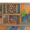 Holi Natural Mango Wood Hand Painted Multi Drawer Wide Chest thumbnail 5