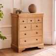 Bordeaux Wide Chest - 4 + 3 Drawer - Natural - Oak