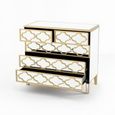Casablanca Chest - 3+2 Drawer - Mirrored - Gold Trim