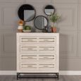 Clearance - Geo Chest of Drawers - 4 Drawer - White Mirrored