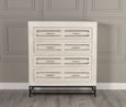 Clearance - Geo Chest of Drawers - 4 Drawer - White Mirrored