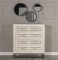 Clearance - Geo Chest of Drawers - 4 Drawer - White Mirrored