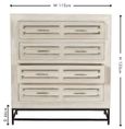 Clearance - Geo Chest of Drawers - 4 Drawer - White Mirrored