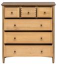 Grace Chest - 3+3 Drawer - Wide - Natural Oak