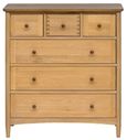 Grace Chest - 3+3 Drawer - Wide - Natural Oak