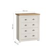 Highgate Chest - 4 Drawer - Cream Painted
