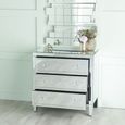 Lucia Small Chest - 3 Drawer - Mirrored