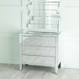 Lucia Small Chest - 3 Drawer - Mirrored