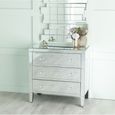 Lucia Small Chest - 3 Drawer - Mirrored