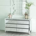 Lucia Wide Chest - 6 Drawer - Mirrored