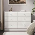 Lumiere Chest - Midi - 6 Drawer - White Gloss