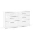 Lynx Wide Chest - 6 Drawer - White Gloss