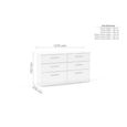 Lynx Wide Chest - 6 Drawer - White Gloss