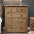 Torino Chest of Drawers - 3+2 Drawer - Oak