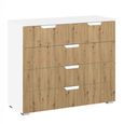 Aditio Chest - 3+2 Drawer - Alpine White & Artisan Oak