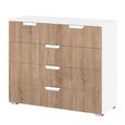 Aditio Chest - 3+2 Drawer - Alpine White & Sonoma Oak