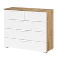 Aditio Chest - 3+2 Drawer - Artisan Oak & Alpine White