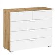 Aditio Chest - 3+2 Drawer - Artisan Oak & Alpine White