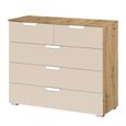 Aditio Chest - 3+2 Drawer - Artisan Oak & Champagne