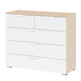 Aditio Chest - 3+2 Drawer - Champagne & Alpine White