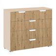 Aditio Chest - 3+2 Drawer - Champagne & Artisan Oak