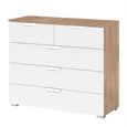 Aditio Chest - 3+2 Drawer - Sonoma Oak & Alpine White