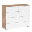 Aditio Chest - 3+2 Drawer - Sonoma Oak & Alpine White