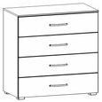 Aditio Wide Chest - 4 Drawer - Alpine White & Sonoma Oak