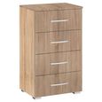 Alegro Narrow Chest - Sonoma Oak - 4 Drawer