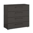 Skat Pure Chest - 4 Drawer - Graphite