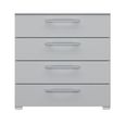 Skat Pure Chest - 4 Drawer - Silk Grey