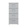 Skat Pure Chest - 4 Drawer - Narrow - Silk Grey