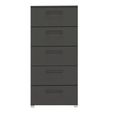 Skat Pure Chest - 5 Drawer - Tall - Graphite