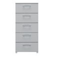 Skat Pure Chest - 5 Drawer - Tall - Silk Grey