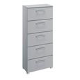 Skat Pure Chest - 5 Drawer - Tall - Silk Grey